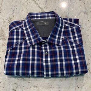 Men’s Short Sleeve Plaid Shirt